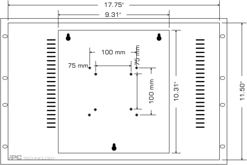 industrial rackmount LCD monitor