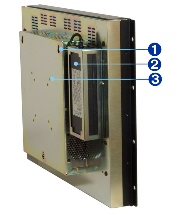 RM-UX20 rack mount LCD monitor left side view