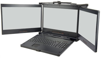 Rugged portable computer with multi-core CPU, PCI-X and PCI