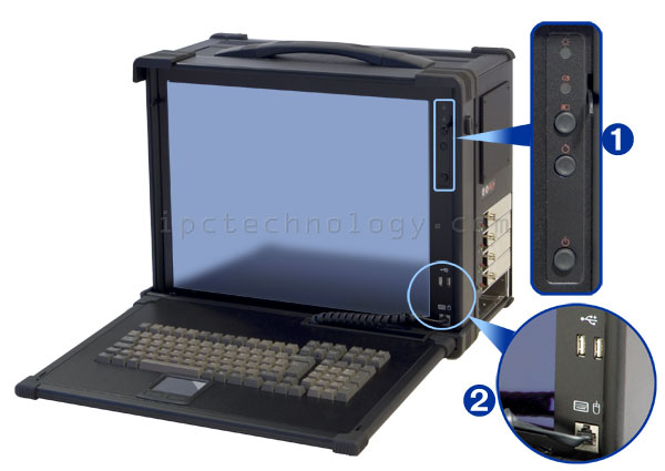 rugged lunchbox portable workstation MPC-3900 with dual processor, 20 inch UXGA LCD screen