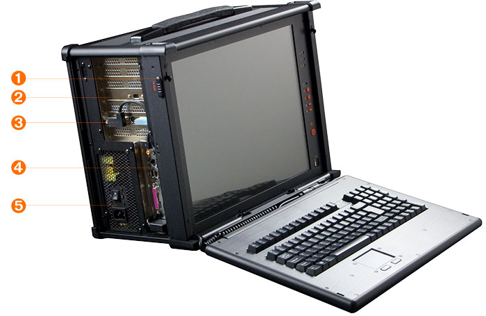 MPC-9000 uses COTS PC motherboards. It supports up to seven expansion slots