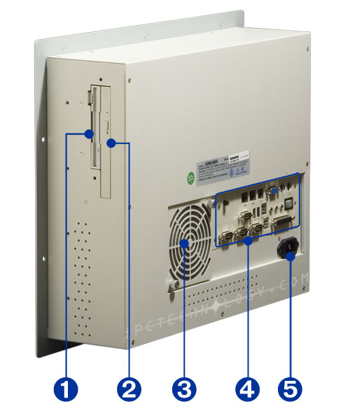 panel PC PPC-100 back side view